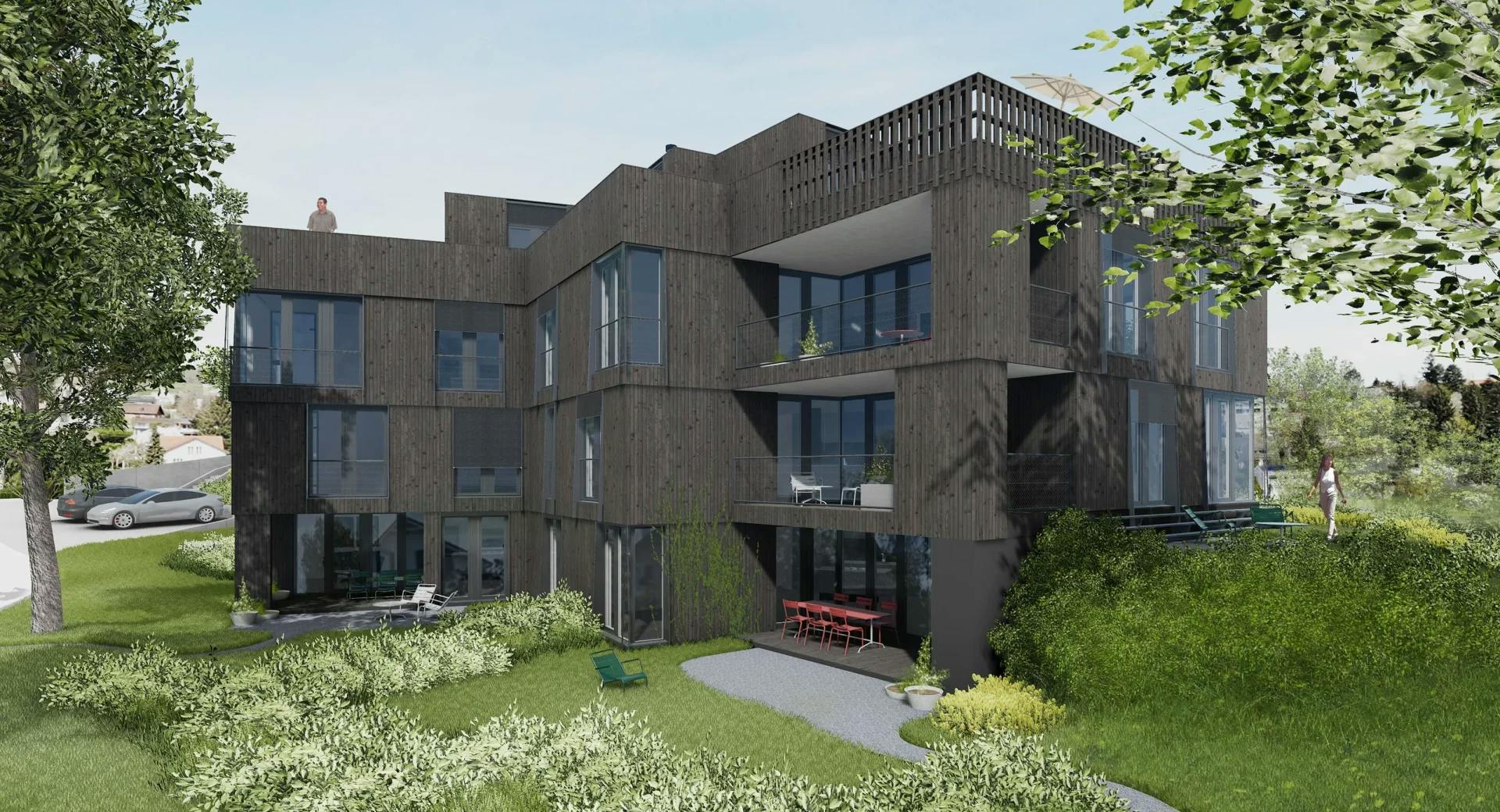 Die einzigartigen Eigentumswohnungen in der Idylle von Oberwil bieten eine grosse Vielfalt an Wohnmöglichkeiten.