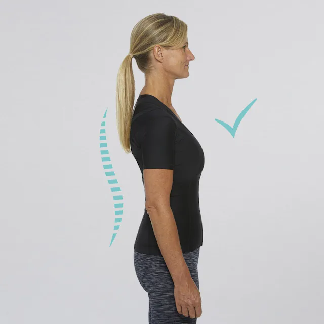 Das Posture Shirt sorgt für einen geraderen Rücken und langfristig für eine gesündere Körperhaltung.
