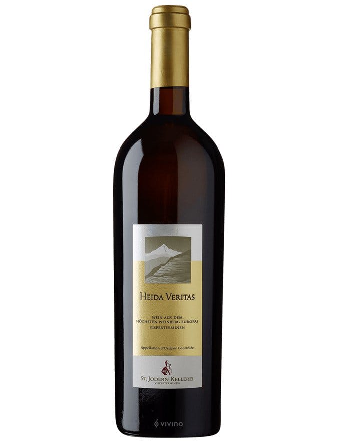 2019 Heida Veritas, St. Jodernkellerei, Visperterminen VS. Dieser rare Heida stammt aus dem höchstgelegenen Rebberg der Schweiz. Es ist ein stoffiger,...