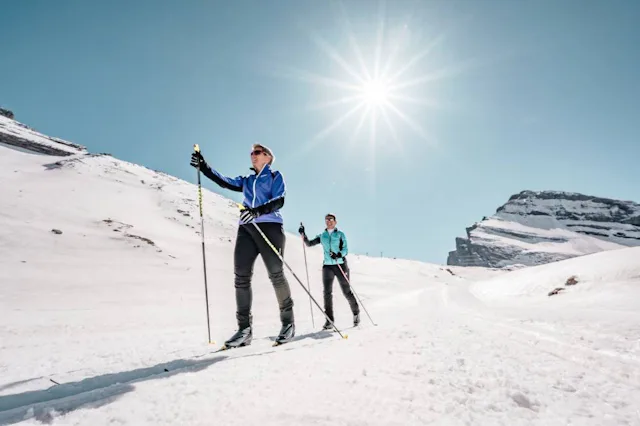 Imposantes: les pistes de ski de fond en altitude du plateau de la Gemmi.