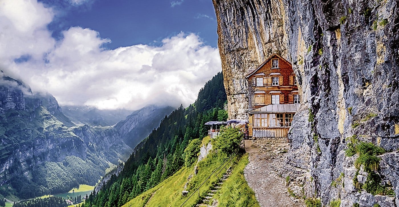 Berggasthaus Aescher im Alpstein.