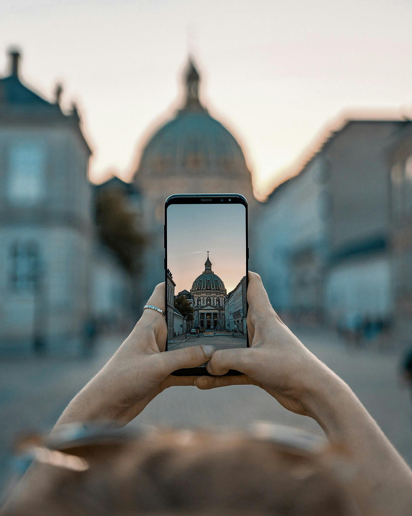 Bei Sujets wie der Marmorkirche in Kopenhagen  können Instagram-Tourist*innen nicht widerstehen.