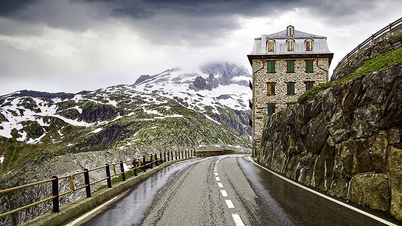 Hotel Belvédère am Furkapass.