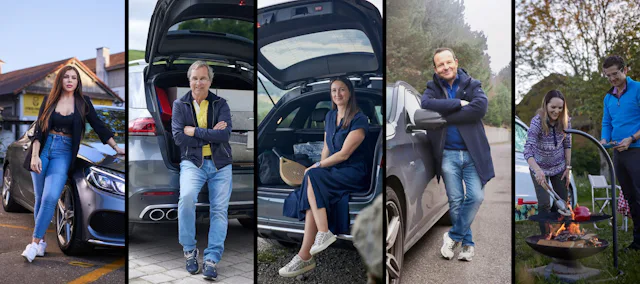 Cinq fans d'automobile racontent des anecdotes sur leur quotidien.