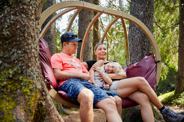 Familienzeit im Mooraculum in Sörenberg.