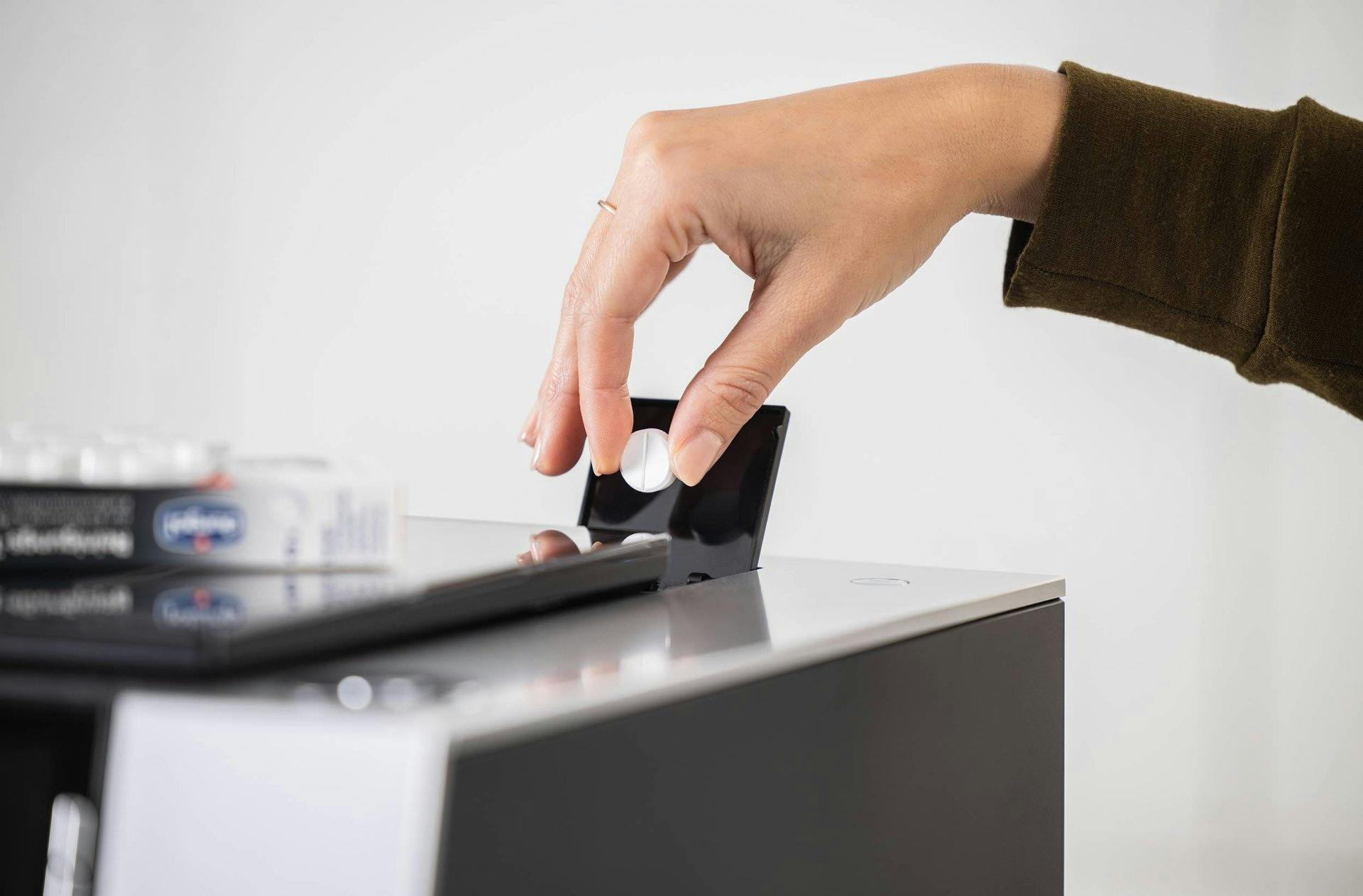 1 Tablette genügt für eine hygienische Reinigung.