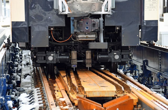 Technisches Meisterstück: Spurwechsel von einem Meter auf 1435 Meter.