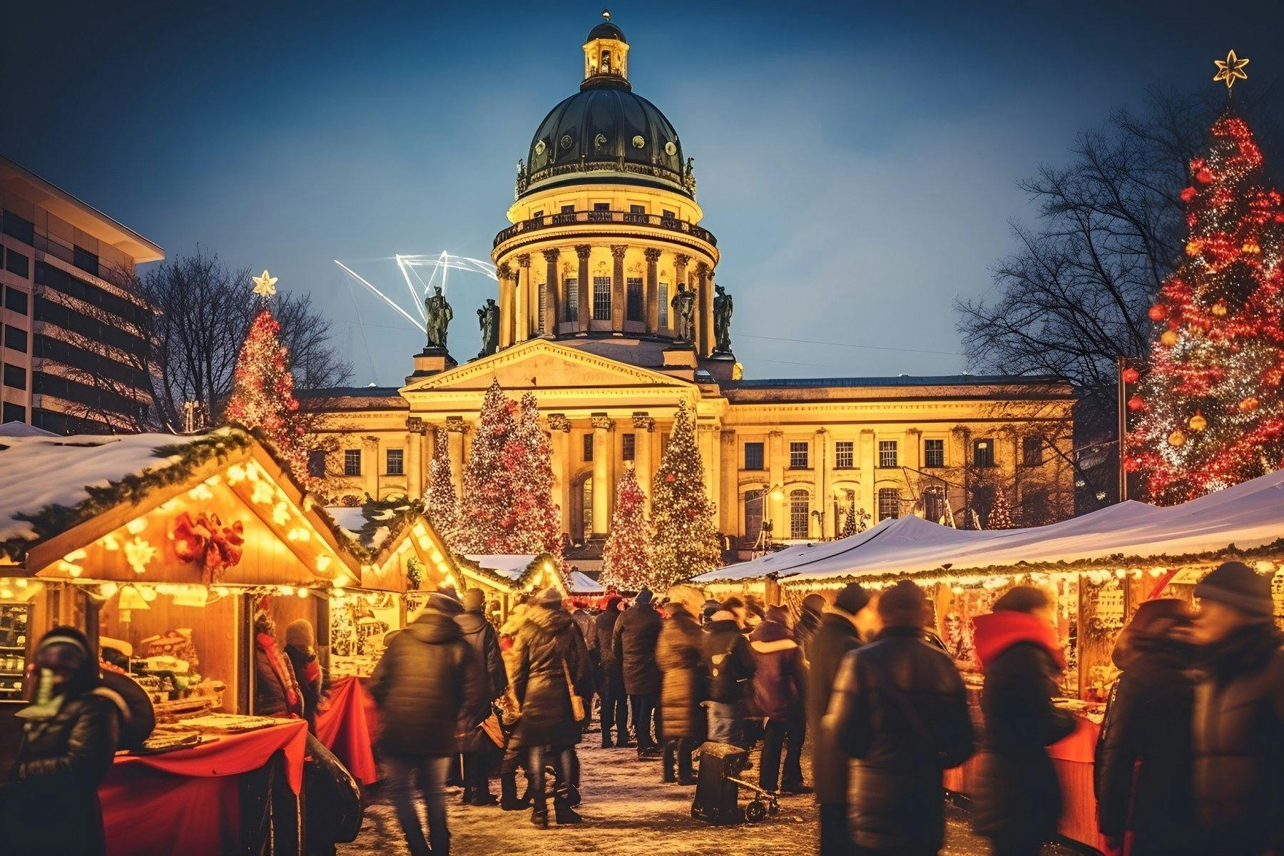 Berliner Weihnachtsmarkt am Gendarmenmarkt.