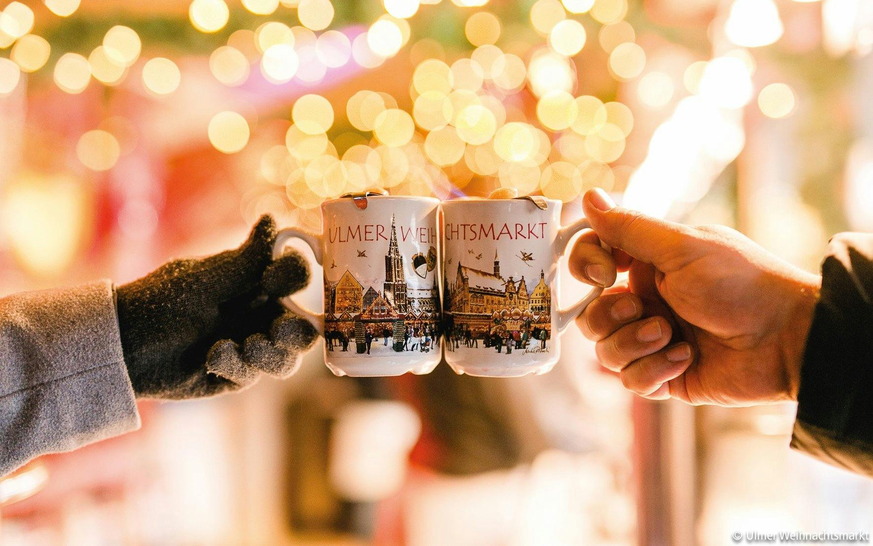 ...  und werden mit heimischem Glühwein versorgt.