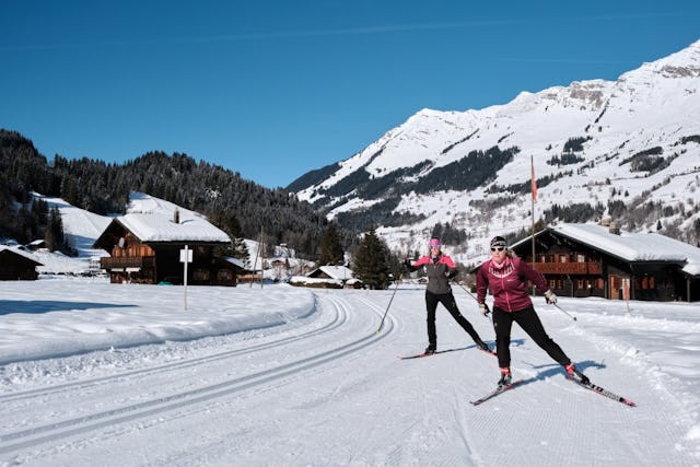 Un joli circuit en ski de fond à Villars.