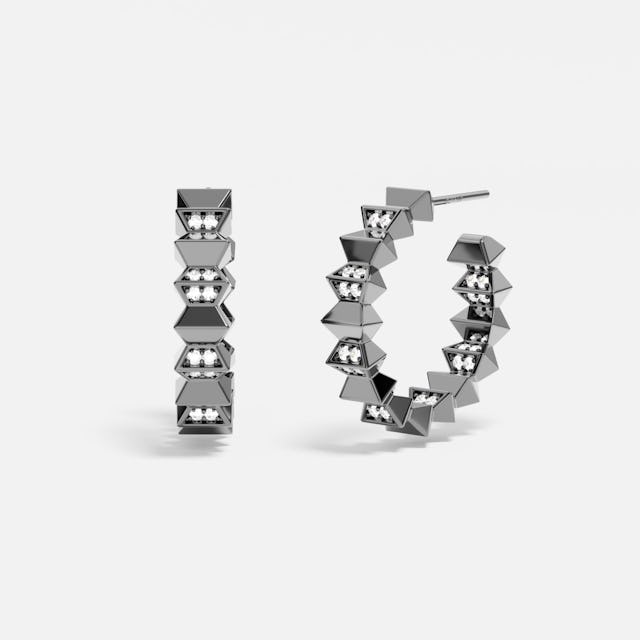 Up-and-down-Creolen in XL-Größe, Sterlingsilber, 280 Franken.