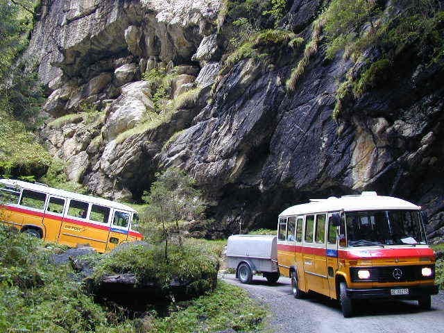 Le trajet en car postal jusqu’à la Griesalp est déjà une véritable expérience, avec des pentes atteignant 28%.