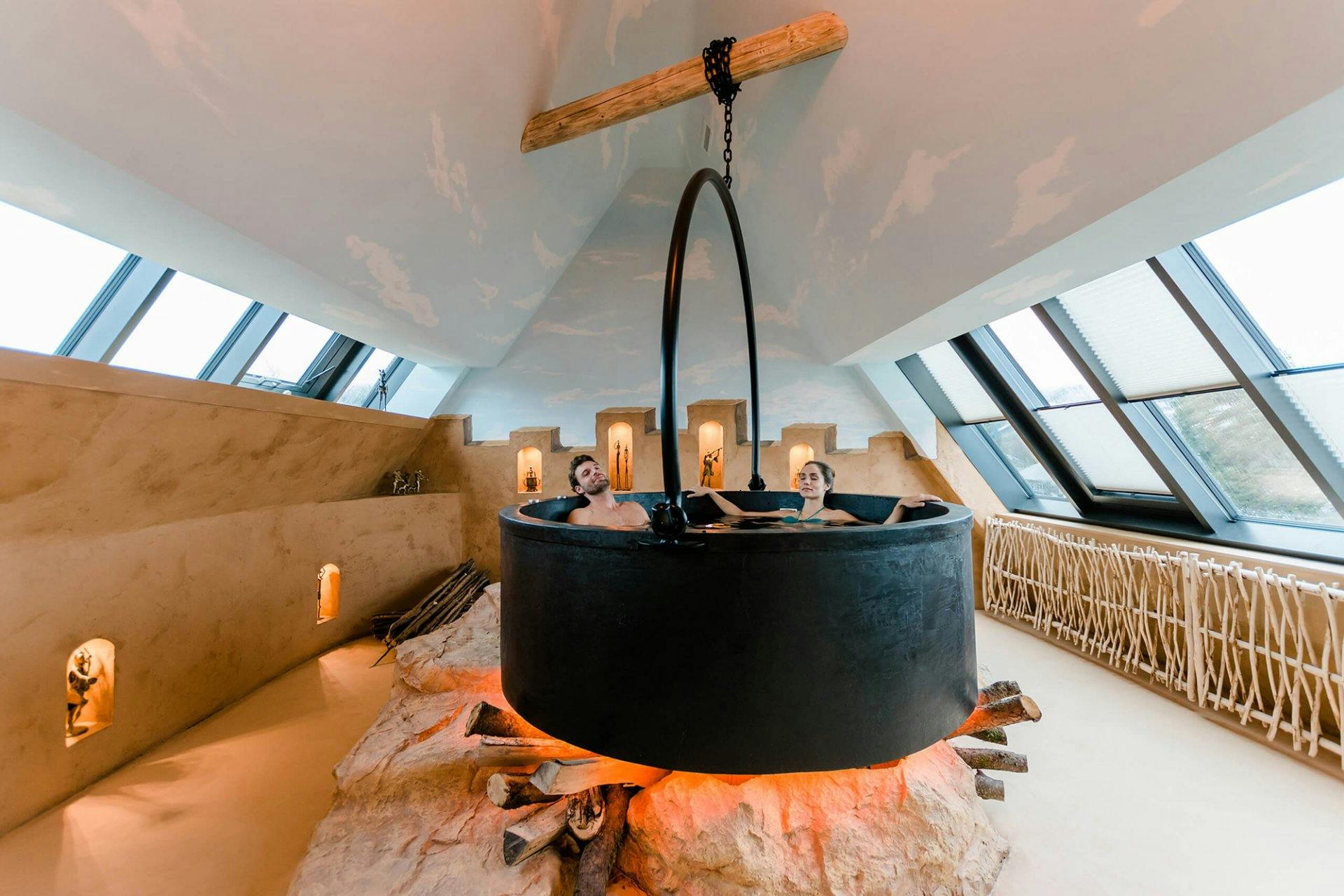 Privat Spa mit exklusivem Ambiente im Deltapark Vitalresort in Gwatt bei Thun.