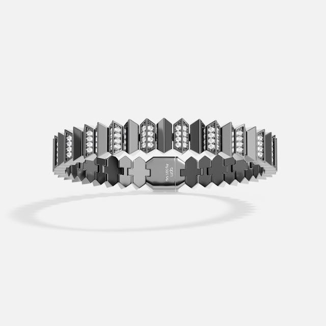 Up-and-Down-Armband, Sterlingsilber, Ruthenium, 320 Franken.