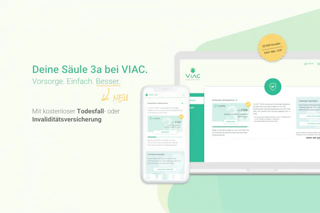 Alles auf einen Blick: So geht modernes, digitales Vorsorgesparen – neu auch mit Risikoversicherung.