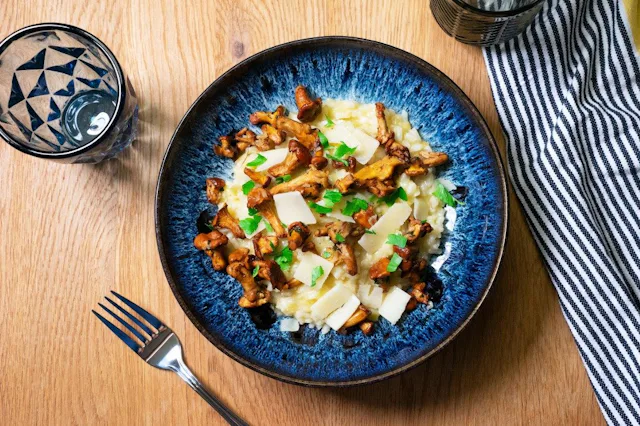 Lauchrisotto mit Pilzen