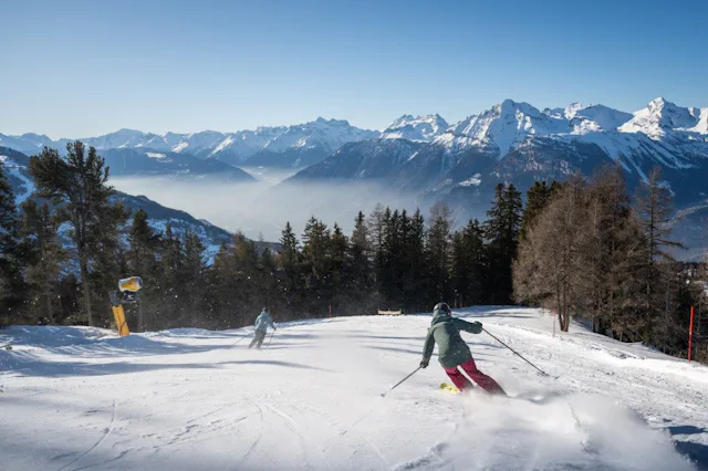 Mit Sicht auf das Rhonetal