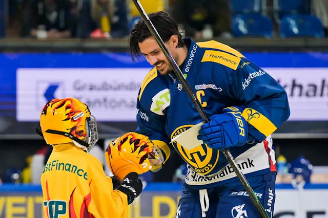 Seit 2002/03 erspielen die besten Scorer der National League, wie hier Matej Stransky des HC Davos, Punkte für den Nachwuchs.