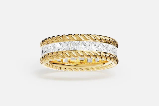 Bague Torsade Pavé, CHF 118