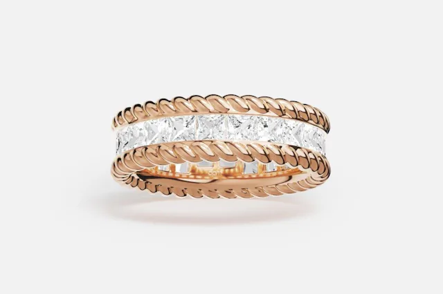 Bague Torsade Pavé, CHF 118
