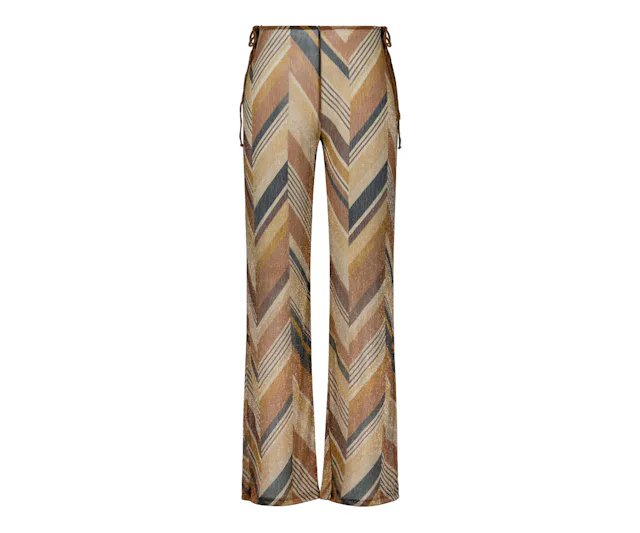 Casualhose braun klein gemustert von
