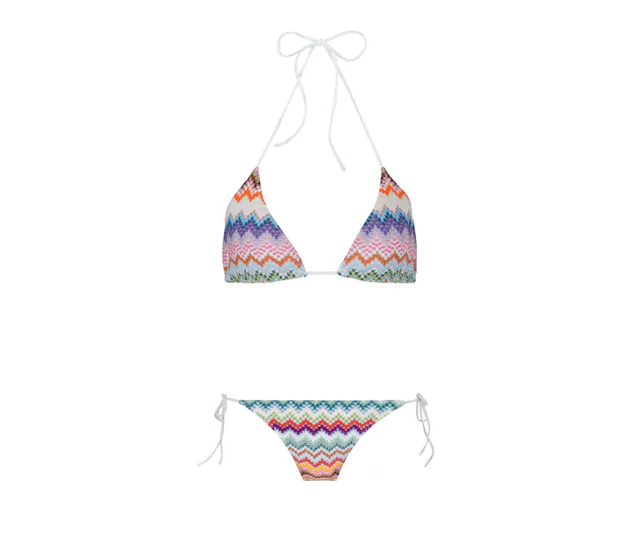 Bikini blanc/à petits motifs de