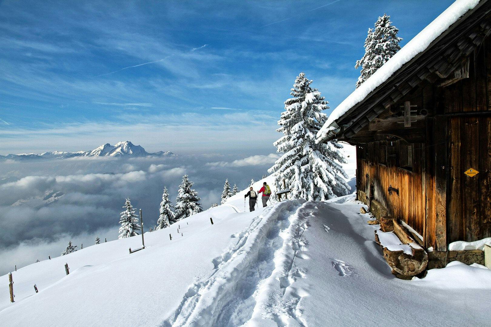 35 Kilometer präparierte Winterwanderwege warten auf Schneebegeisterte