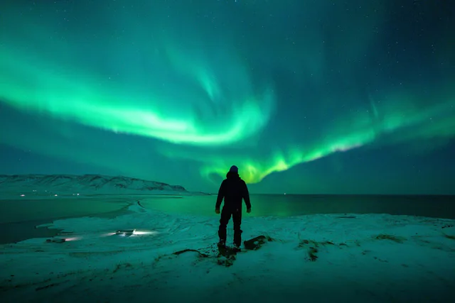 Nicht selten zeigen sich am Himmel tanzende Polarlichter.