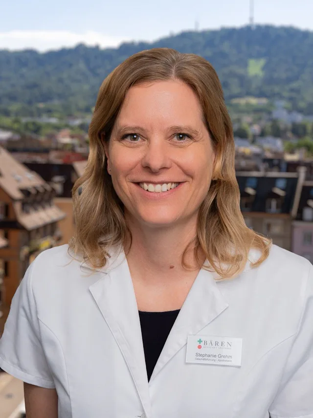 Stephanie Grehm, Apothekerin und Mitinhaberin der Bären Rotpunkt Apotheke in Zürich