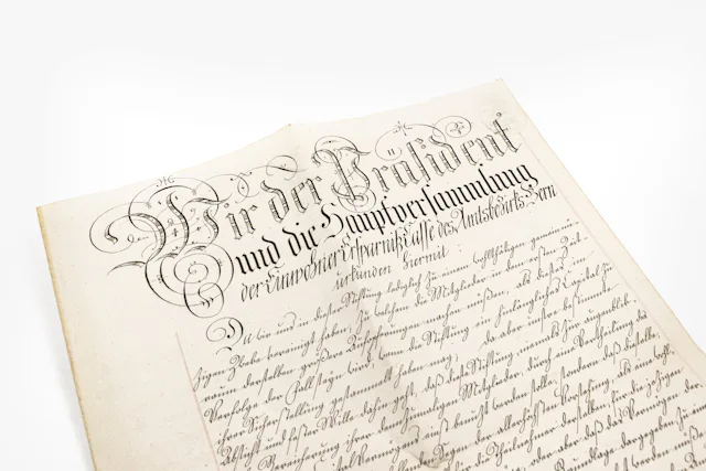 Eine lange Geschichte, die für Konstanz steht: Gründungsurkunde der Bank EEK aus dem Jahr 1821.