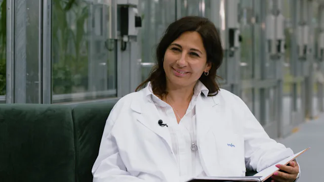 Im Gespräch auf dem «Green Sofa»: Camilla Corsi ist Leiterin der Pflanzenschutzforschung bei Syngenta.