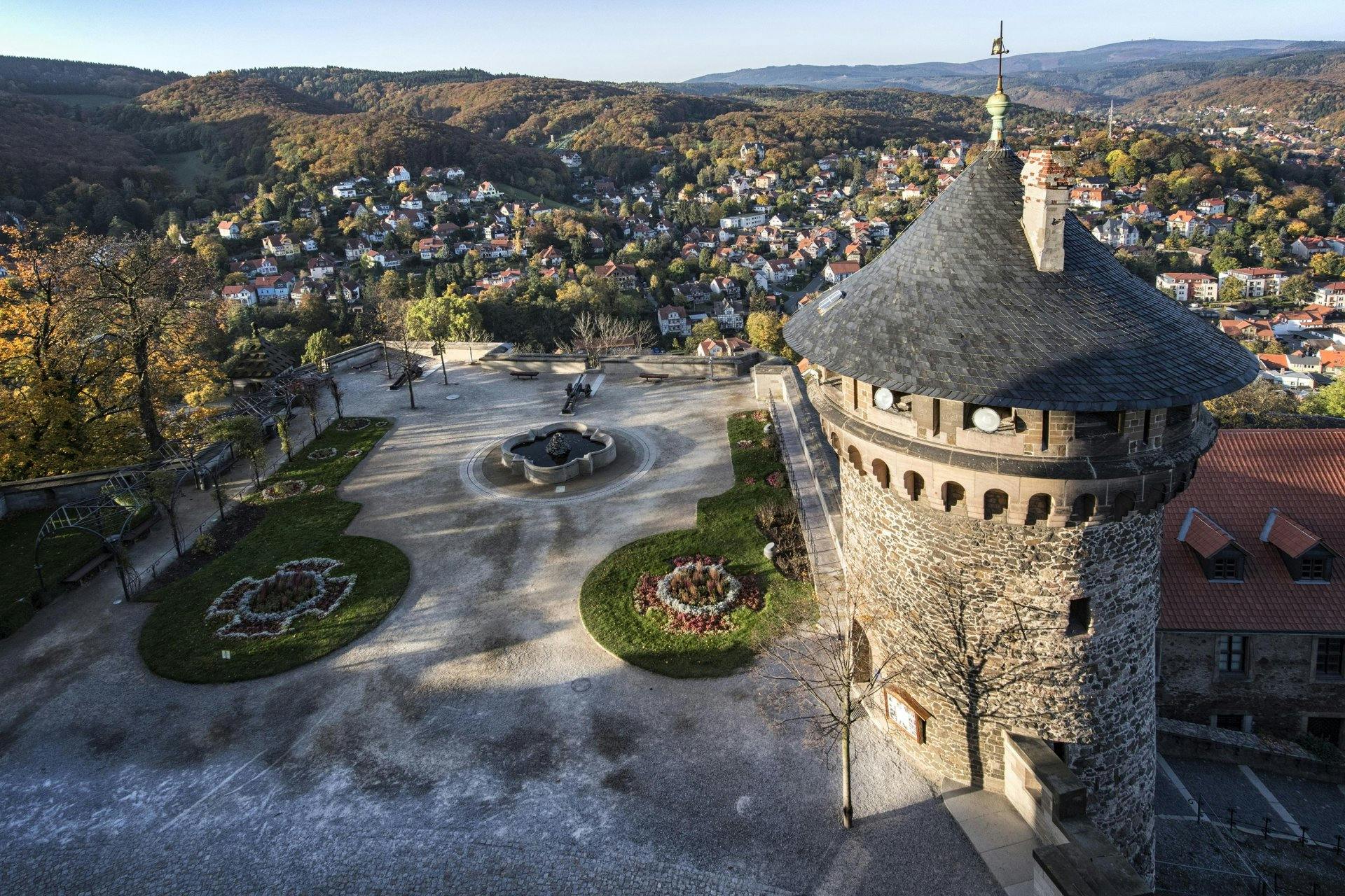 Wernigerode: Aussicht vom Schloss.
