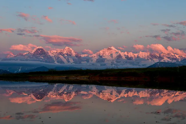 Die Sicht auf Eiger, Mönch und Jungfrau ist vom Niederhorn aus spektakulär.