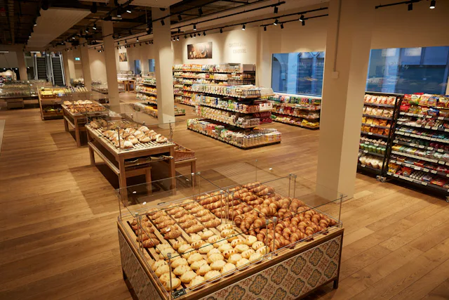 Im Food-Court im Erdgeschoss findet sich ein vielseitiges Verpflegungsangebot.