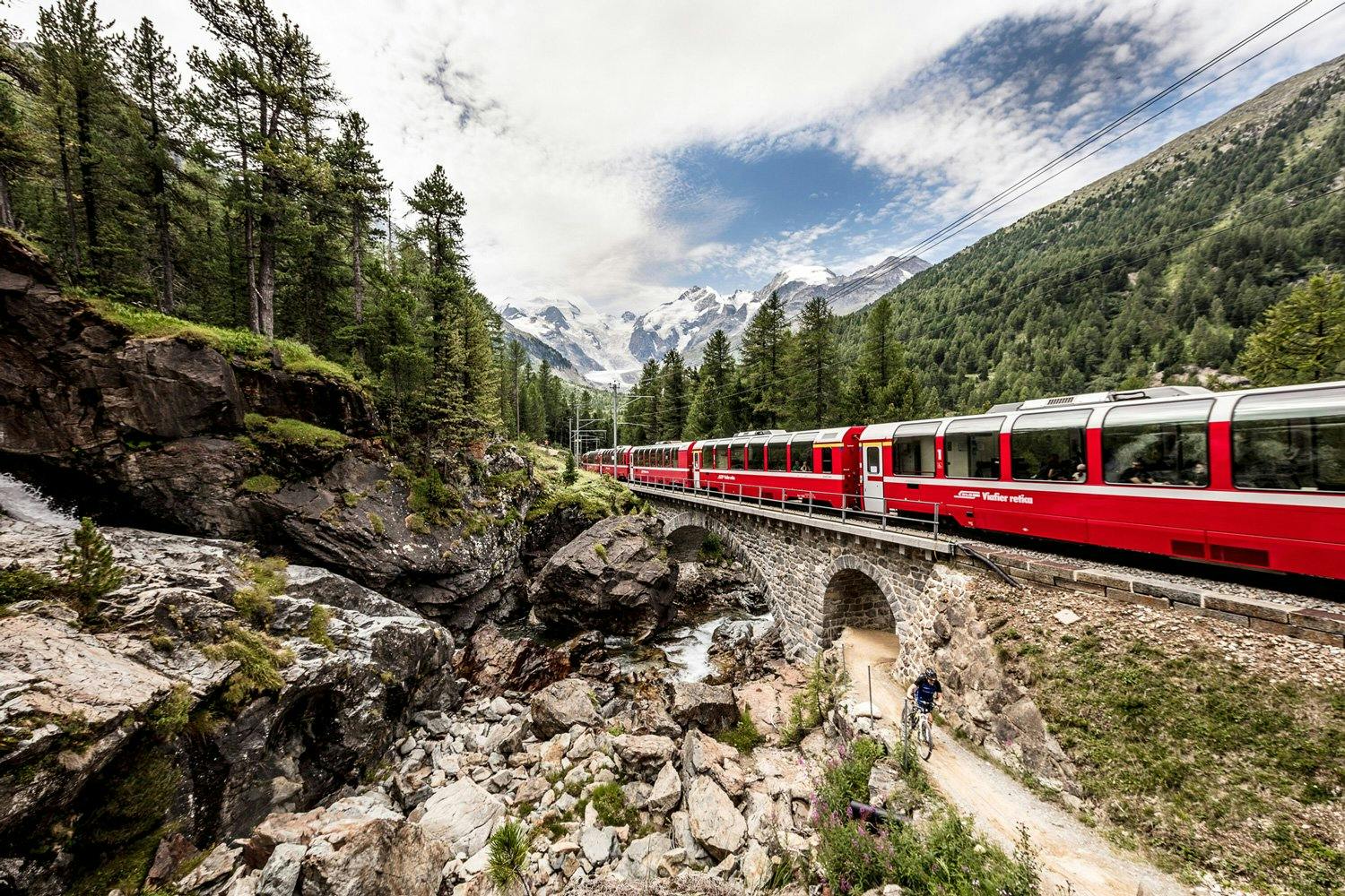 Die wilde Natur ist ein echtes Schauspiel: Strecke bei Morteratsch.