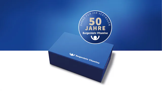 Burgerstein wird 50! Jetzt mitmachen und Vitamin-Box gewinnen.